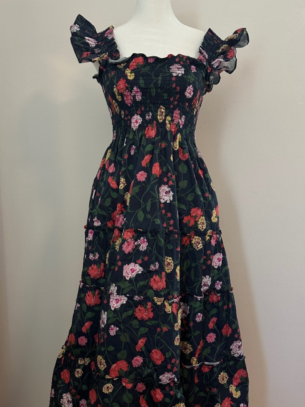 100% Organic Cotton Maxi Hill House Floral Dress